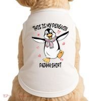This Is My Penguin Pajama Penguin Lover Doggie Tank thumb 0