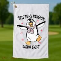 This Is My Penguin Pajama Penguin Lover Golf Towel thumb 1