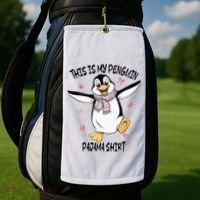 This Is My Penguin Pajama Penguin Lover Golf Towel thumb 2
