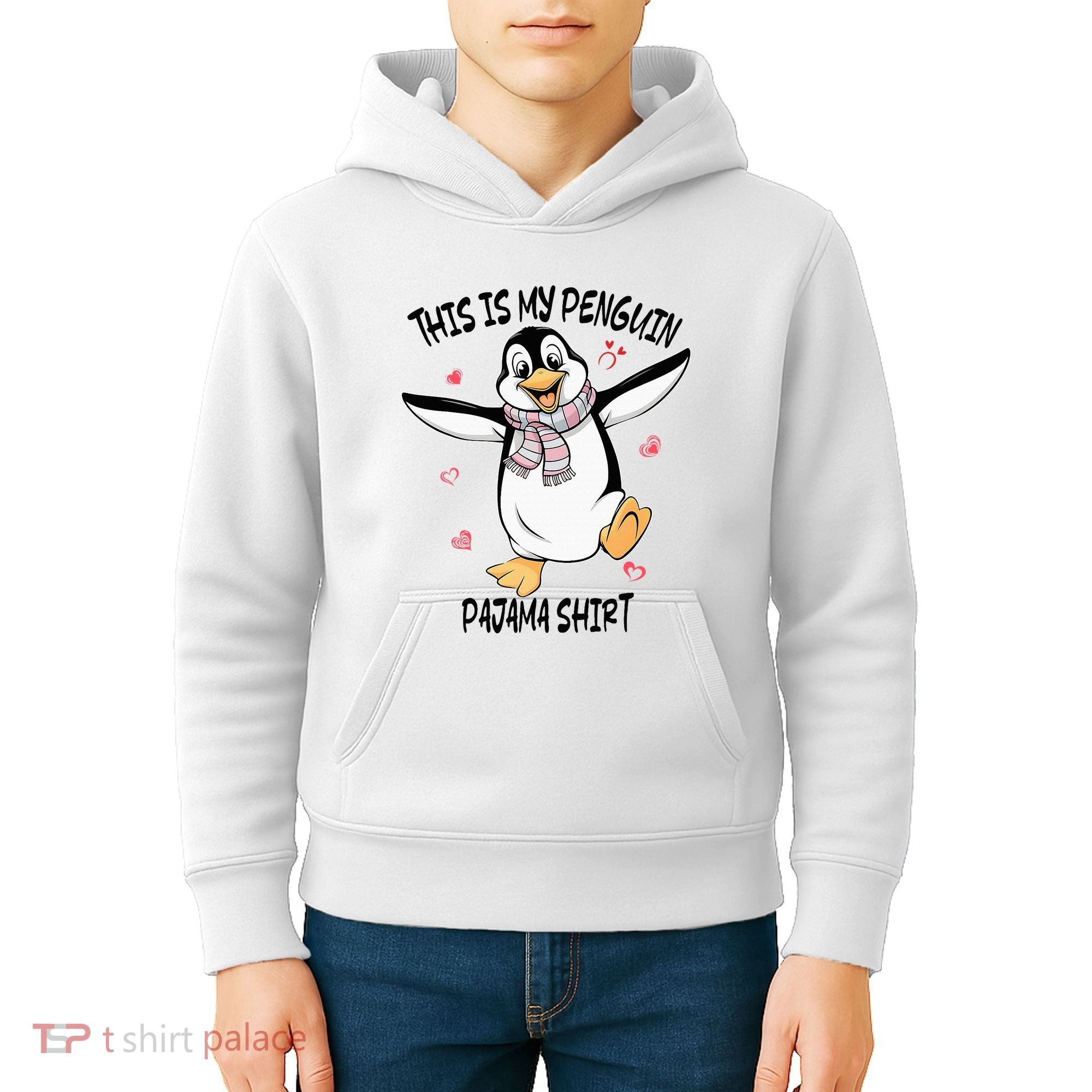 This Is My Penguin Pajama Penguin Lover Kids Hoodie
