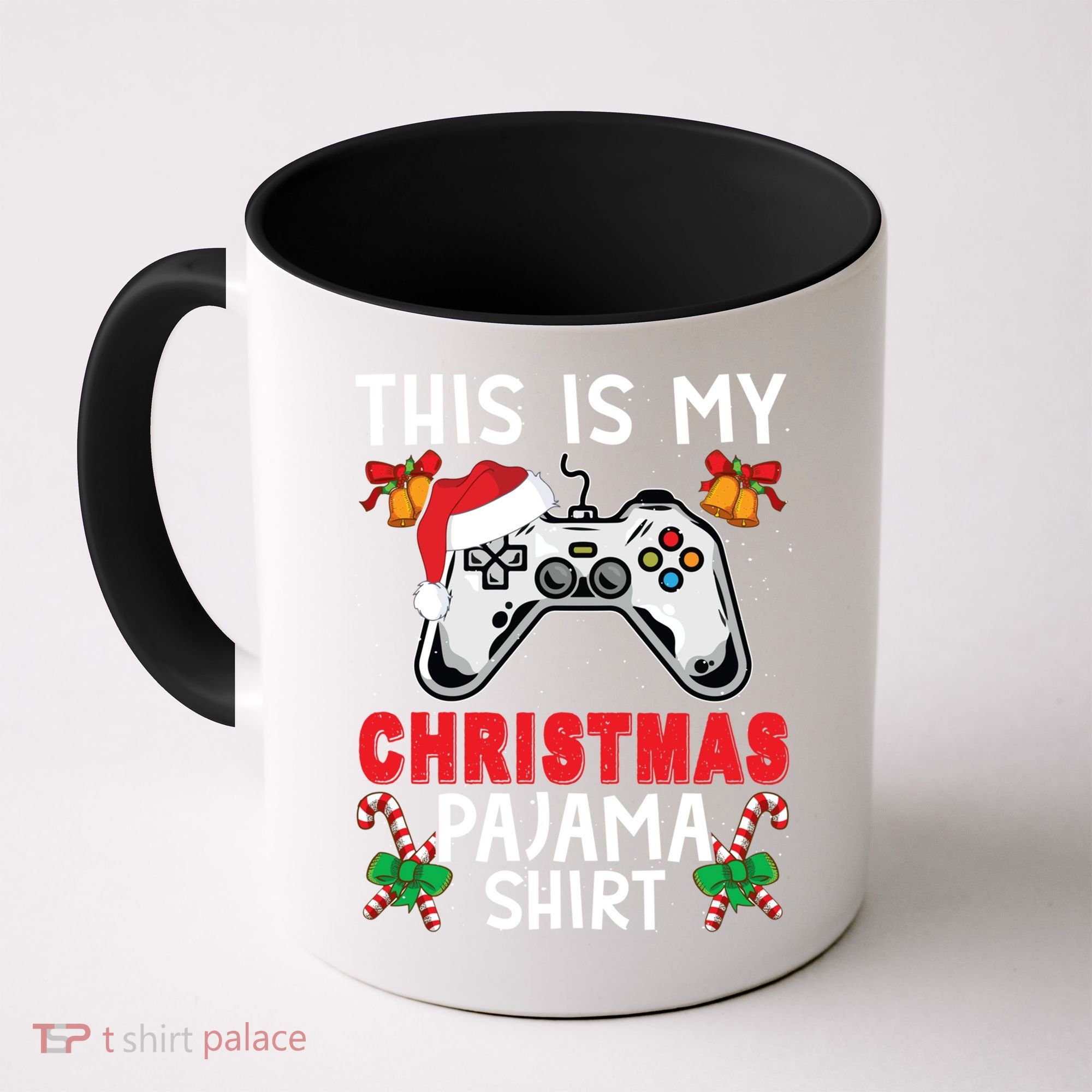 This Is My Christmas Pajama Santa Hat Gamer Video Game Great Gift Coffee Mug