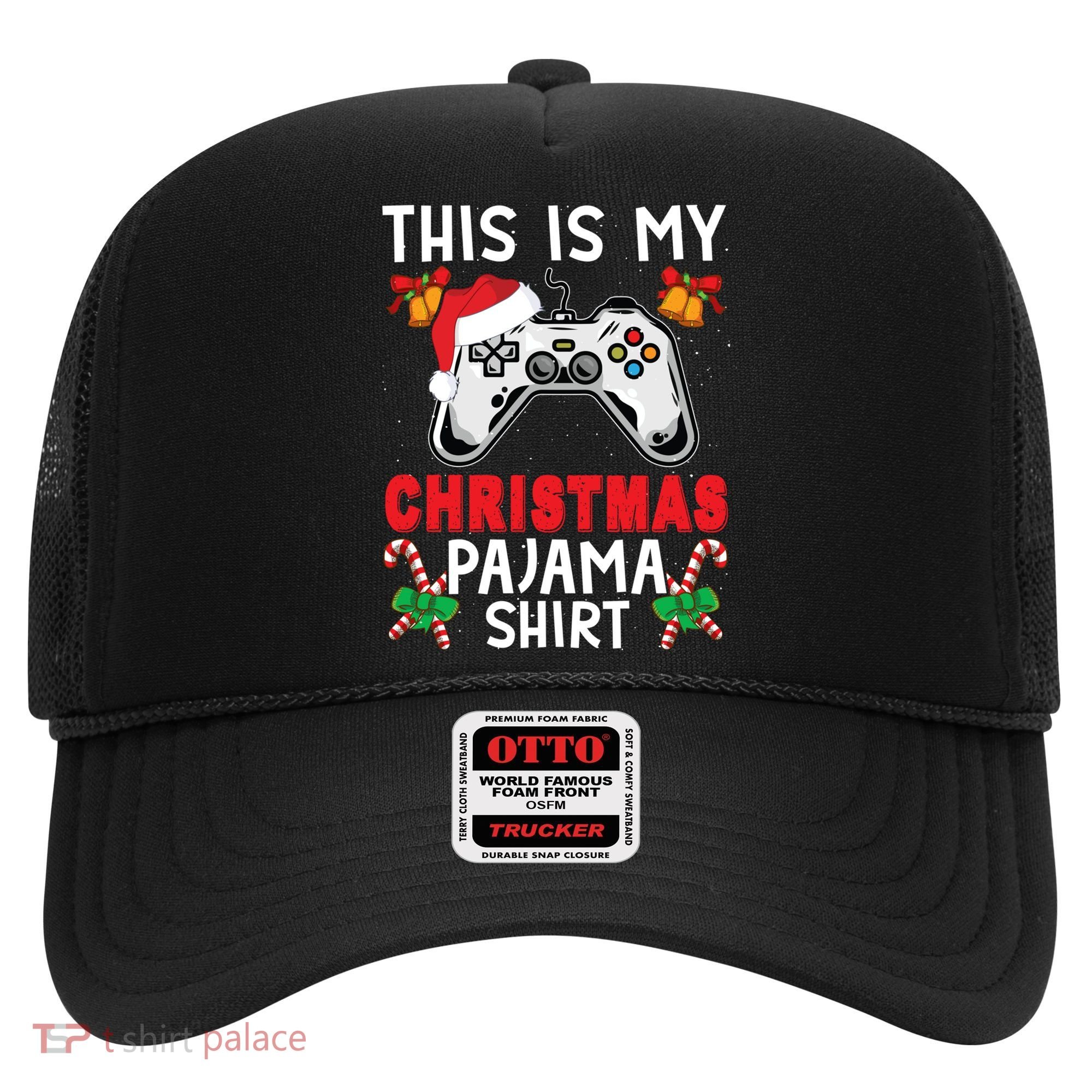 This Is My Christmas Pajama Santa Hat Gamer Video Game Great Gift Hat