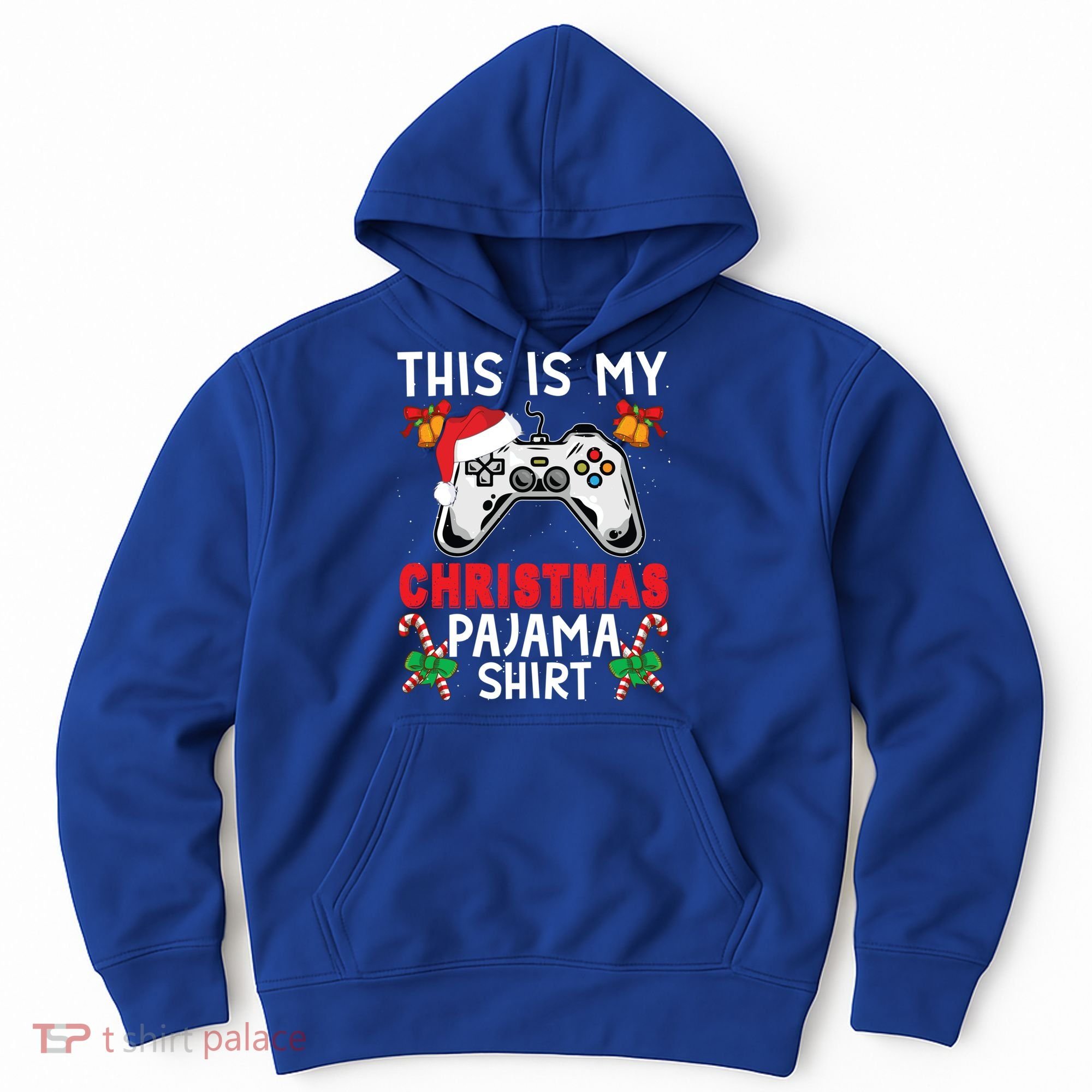 This Is My Christmas Pajama Santa Hat Gamer Video Game Great Gift Hoodie