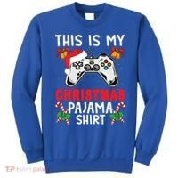 This Is My Christmas Pajama Santa Hat Gamer Video Game Great Gift Sweatshirt thumb 0