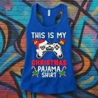 This Is My Christmas Pajama Santa Hat Gamer Video Game Great Gift Women's Tank Top thumb 3