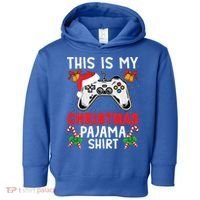 This Is My Christmas Pajama Santa Hat Gamer Video Game Great Gift Toddler Hoodie thumb 0