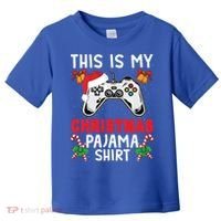 This Is My Christmas Pajama Santa Hat Gamer Video Game Great Gift Toddler T-Shirt thumb 0
