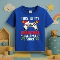 This Is My Christmas Pajama Santa Hat Gamer Video Game Great Gift Toddler T-Shirt thumb 3
