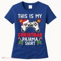 This Is My Christmas Pajama Santa Hat Gamer Video Game Great Gift Women's T-Shirt thumb 0
