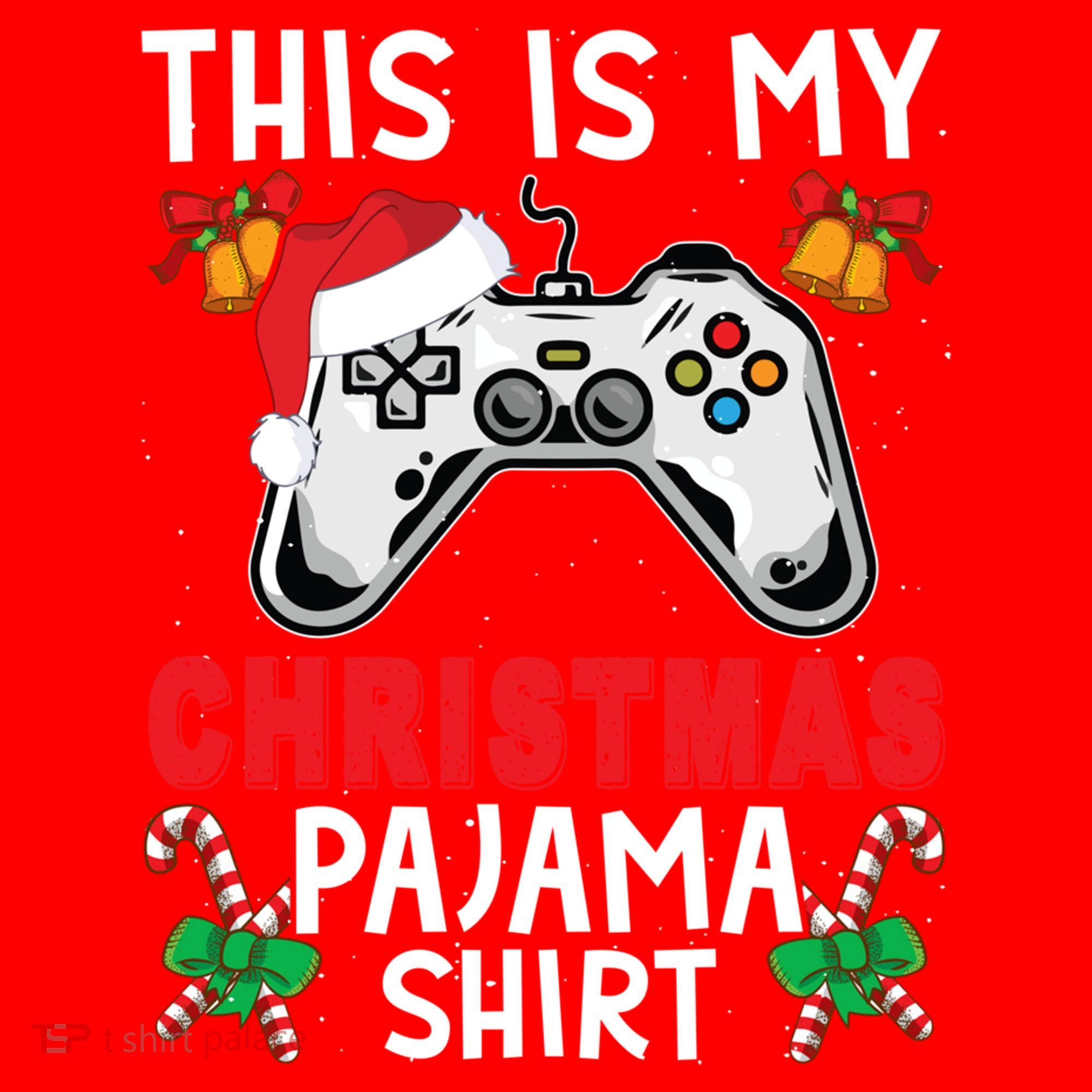 This Is My Christmas Pajama Santa Hat Gamer Video Game Great Gift Santa Hat