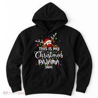 This Is My Christmas Pajama Xmas Lights Funny Holiday Hoodie thumb 0