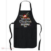 This Is My Christmas Pajama Xmas Lights Funny Holiday Apron thumb 0
