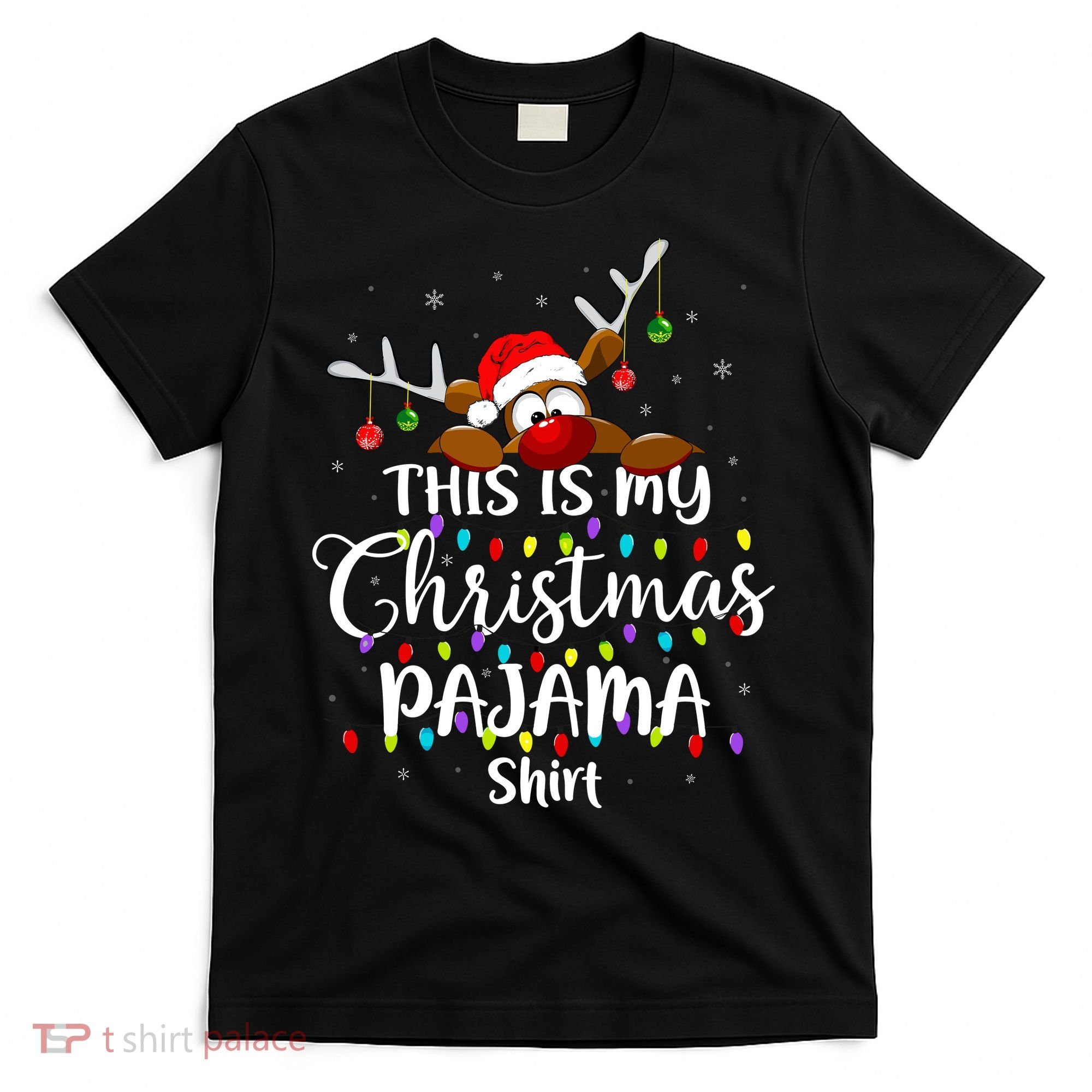 This Is My Christmas Pajama Xmas Lights Funny Holiday T-Shirt