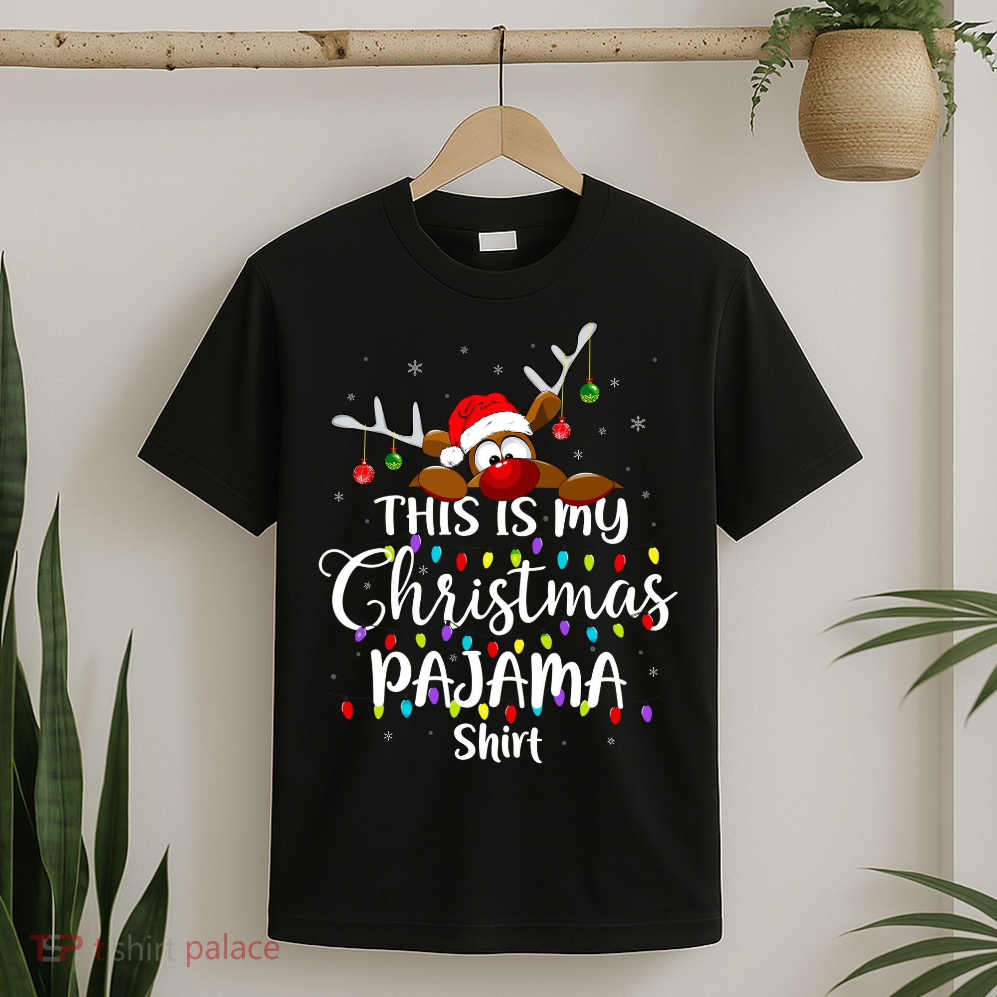This Is My Christmas Pajama Xmas Lights Funny Holiday T-Shirt