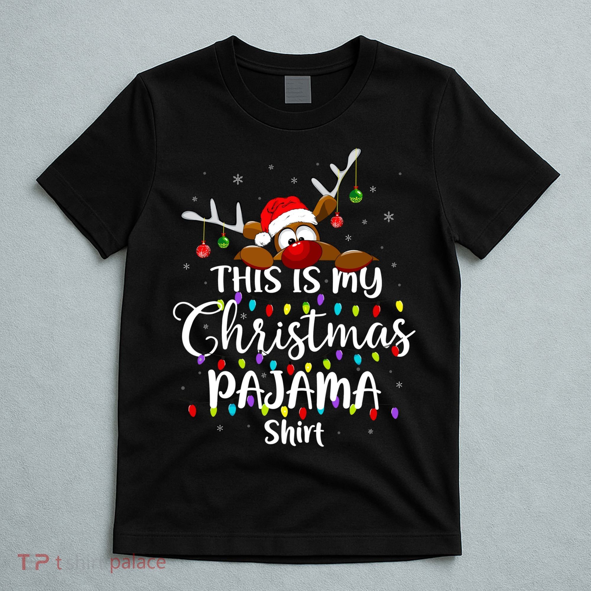 This Is My Christmas Pajama Xmas Lights Funny Holiday T-Shirt