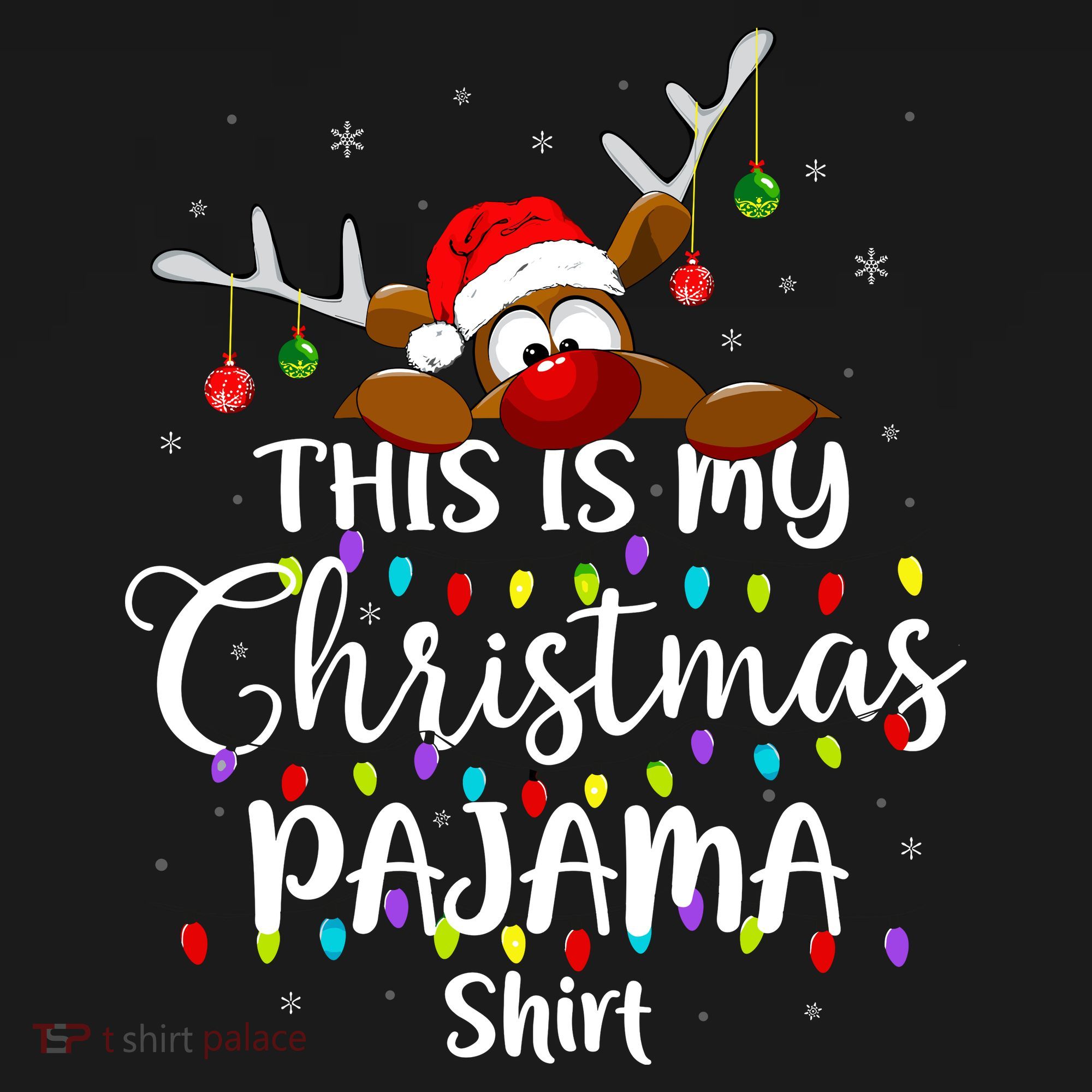 This Is My Christmas Pajama Xmas Lights Funny Holiday Women's Hoodie