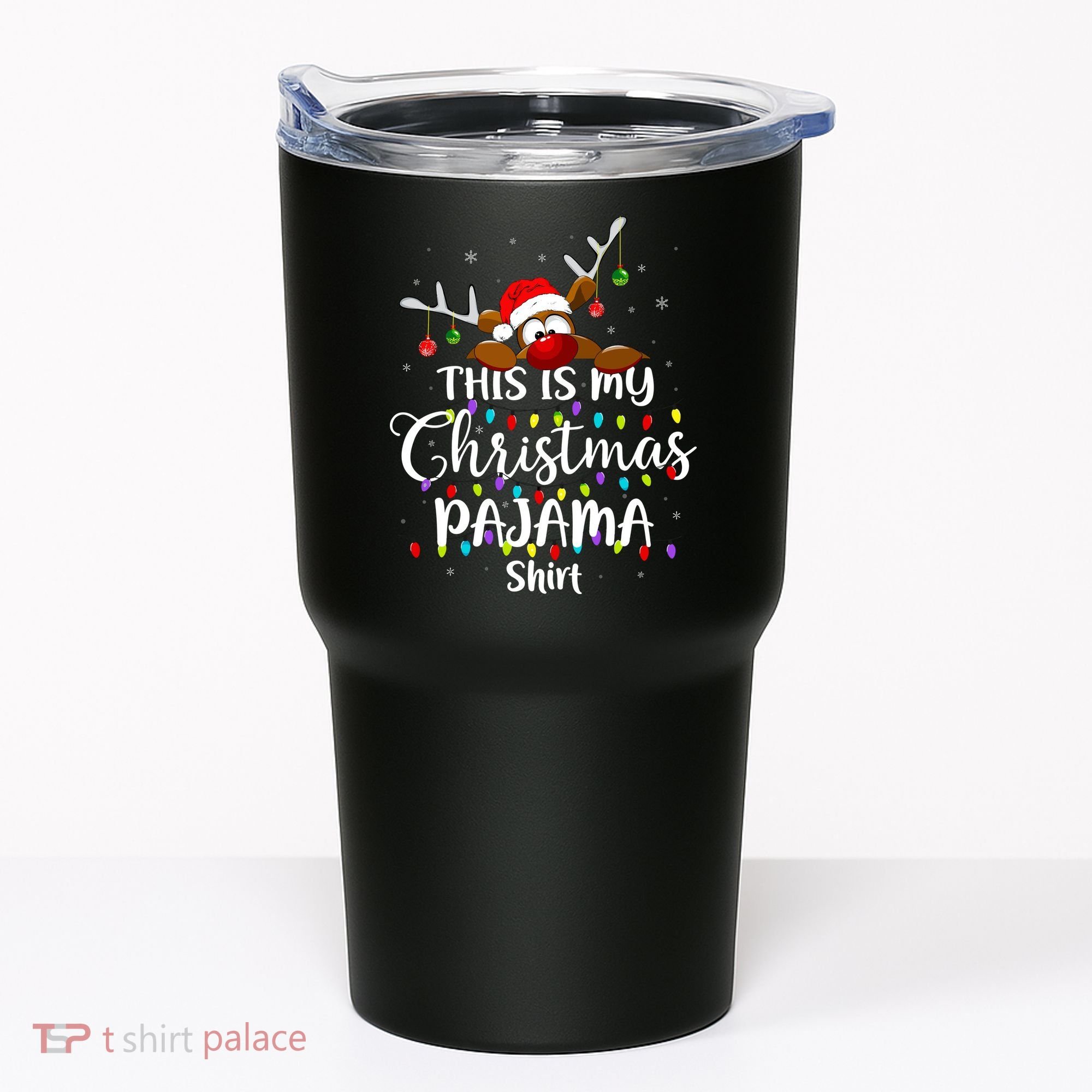 This Is My Christmas Pajama Xmas Lights Funny Holiday Tumbler