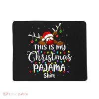 This Is My Christmas Pajama Xmas Lights Funny Holiday Mousepad thumb 0