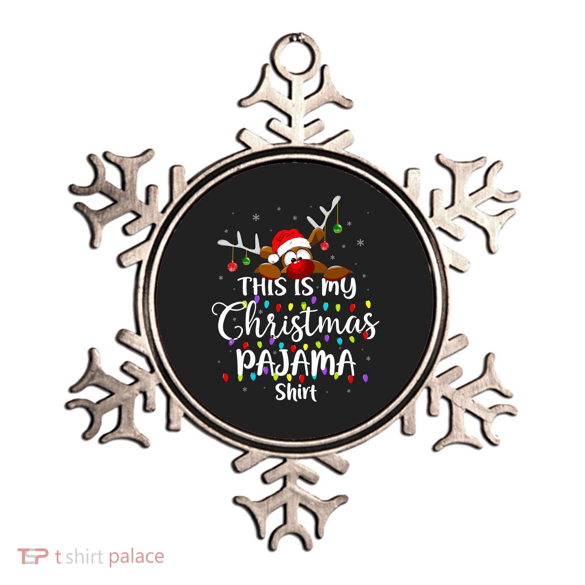 This Is My Christmas Pajama Xmas Lights Funny Holiday Ornament