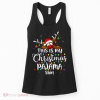 This Is My Christmas Pajama Xmas Lights Funny Holiday Women's Tank Top thumb 0