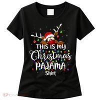 This Is My Christmas Pajama Xmas Lights Funny Holiday Women's T-Shirt thumb 0