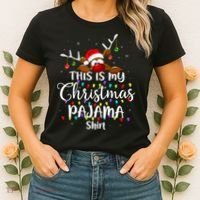 This Is My Christmas Pajama Xmas Lights Funny Holiday Women's T-Shirt thumb 2