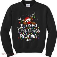 This Is My Christmas Pajama Xmas Lights Funny Holiday Kids Sweatshirt thumb 0