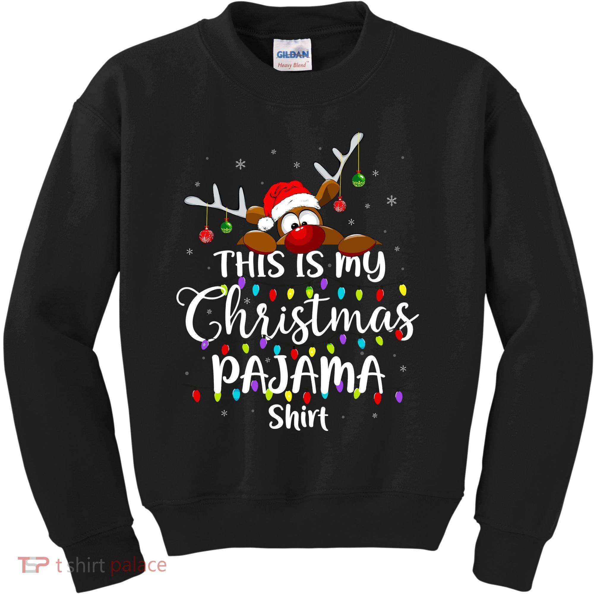 This Is My Christmas Pajama Xmas Lights Funny Holiday Kids Sweatshirt