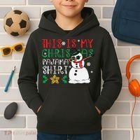 This Is My Christmas Pajama Holiday Kids Hoodie thumb 2