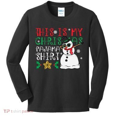 This Is My Christmas Pajama Holiday Kids Long Sleeve Shirt