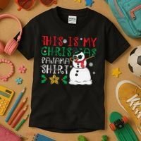 This Is My Christmas Pajama Holiday Kids T-Shirt thumb 3