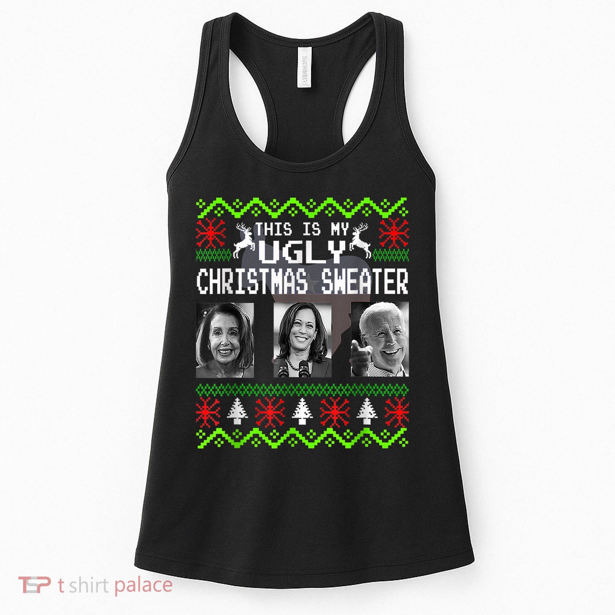 This Is My Ugly Christmas Anti Biden Sweater Christmas Gifts Women's Tank Top