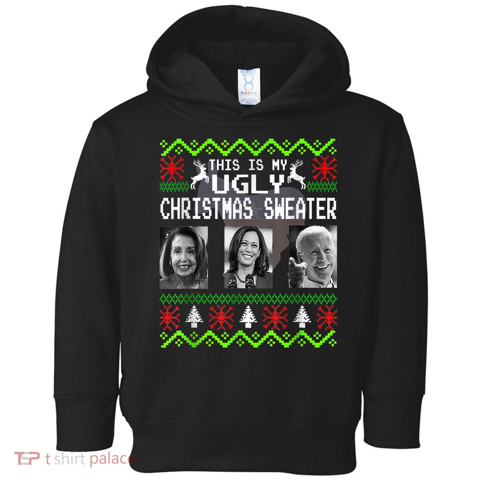 This Is My Ugly Christmas Anti Biden Sweater Christmas Gifts Toddler Hoodie