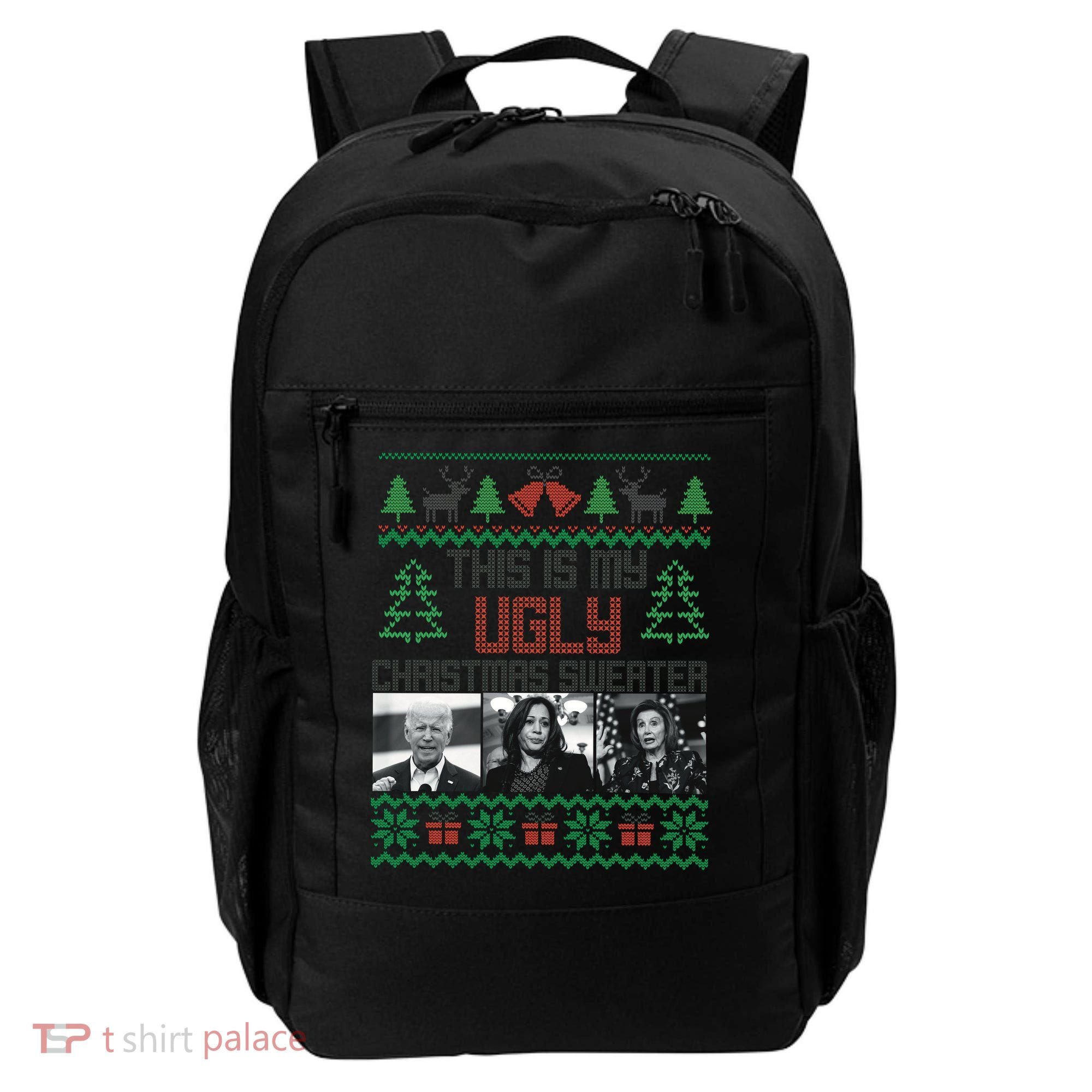 This Is My Ugly Christmas Sweater Funny Anti Biden FJB Backpack