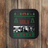 This Is My Ugly Christmas Sweater Funny Anti Biden FJB Coaster thumb 0
