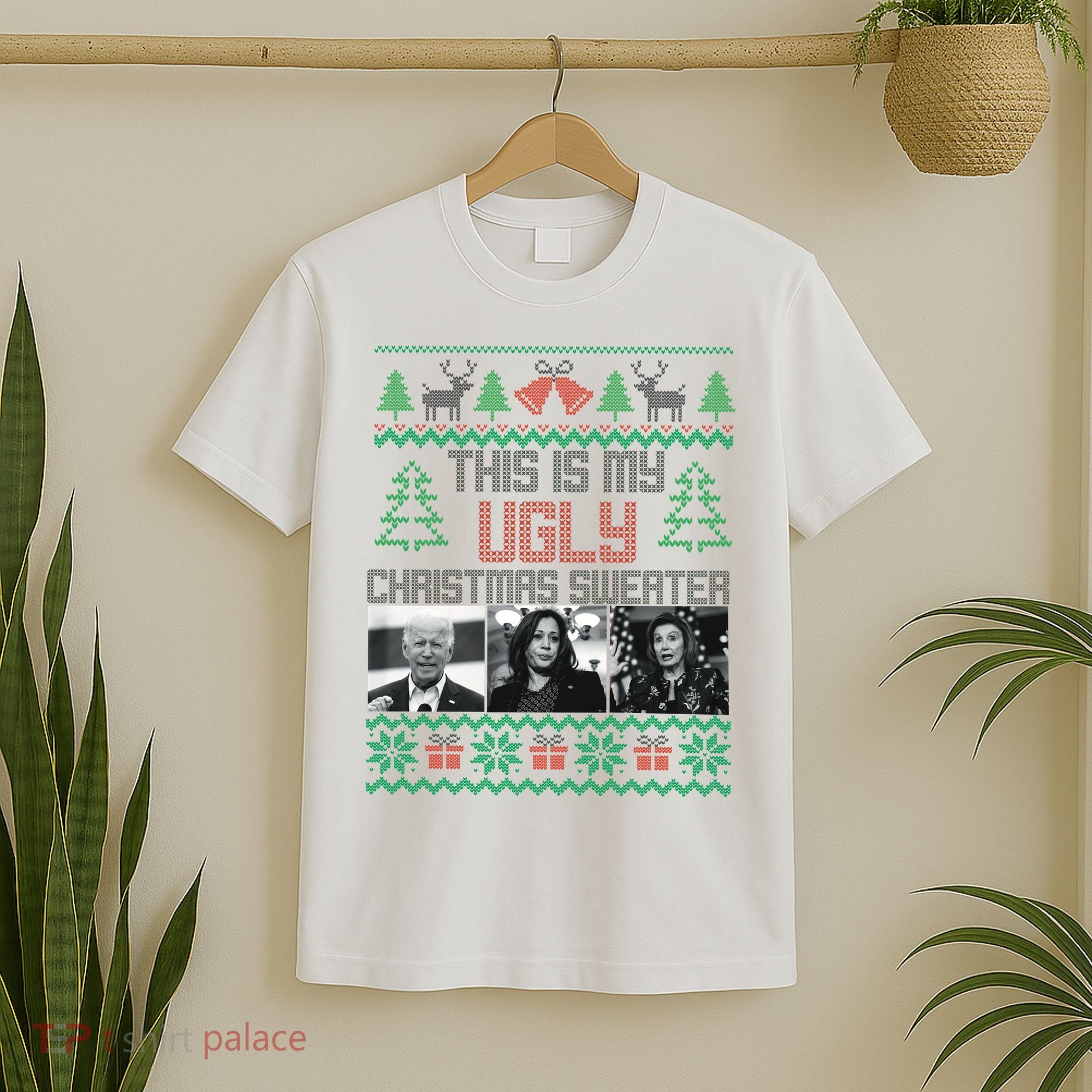 This Is My Ugly Christmas Sweater Funny Anti Biden FJB T-Shirt