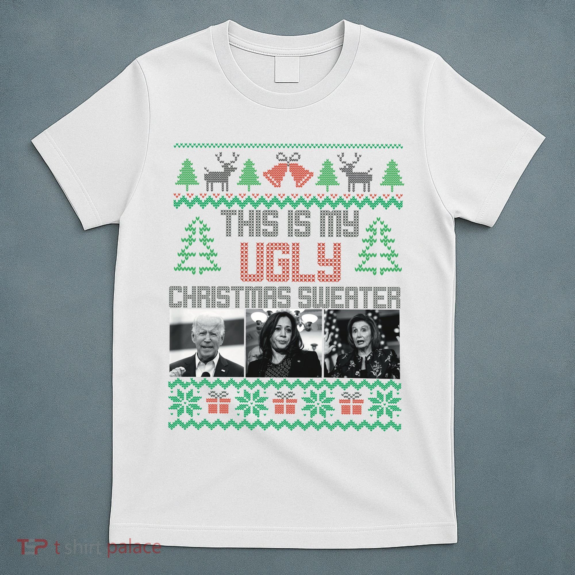 This Is My Ugly Christmas Sweater Funny Anti Biden FJB T-Shirt