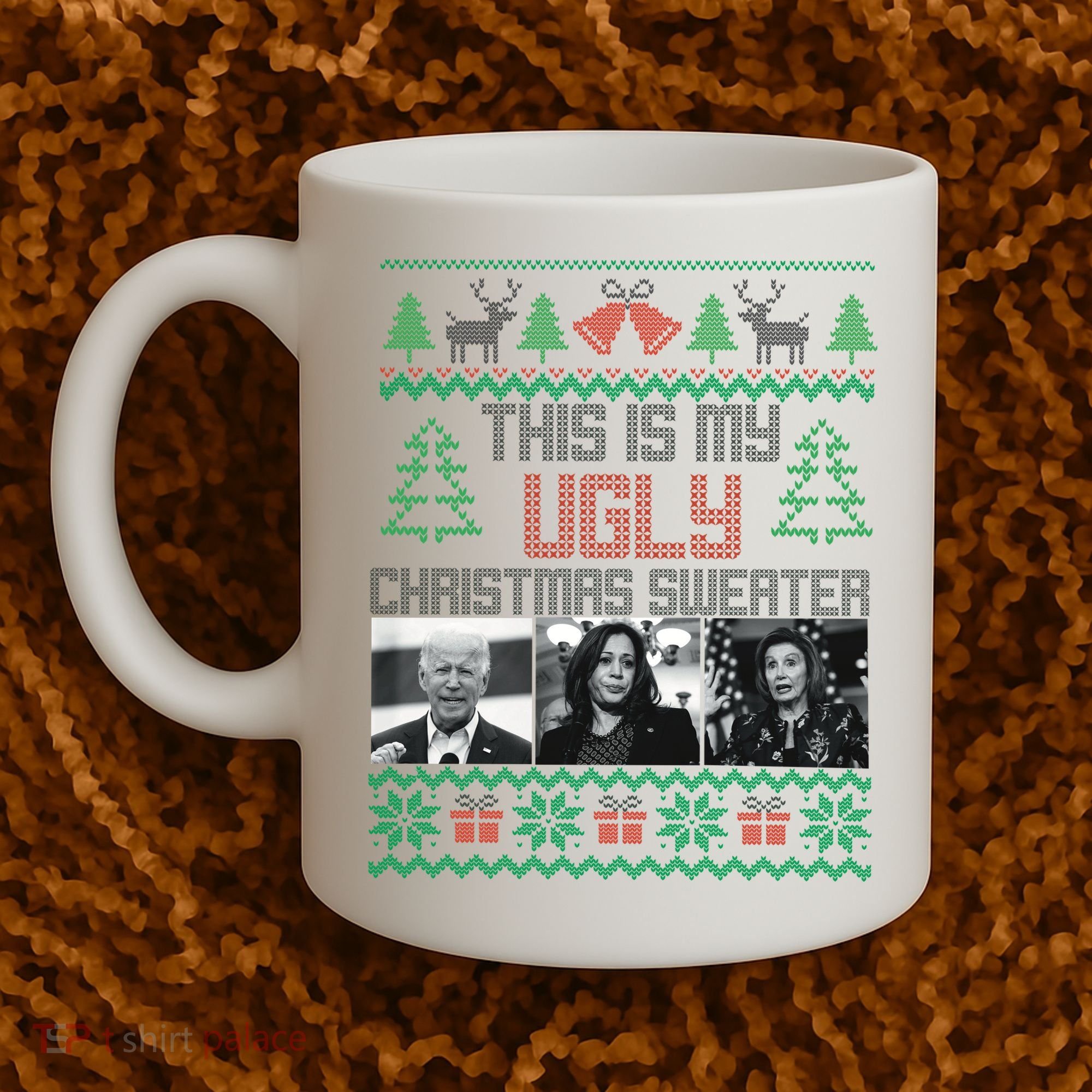 This Is My Ugly Christmas Sweater Funny Anti Biden FJB Coffee Mug
