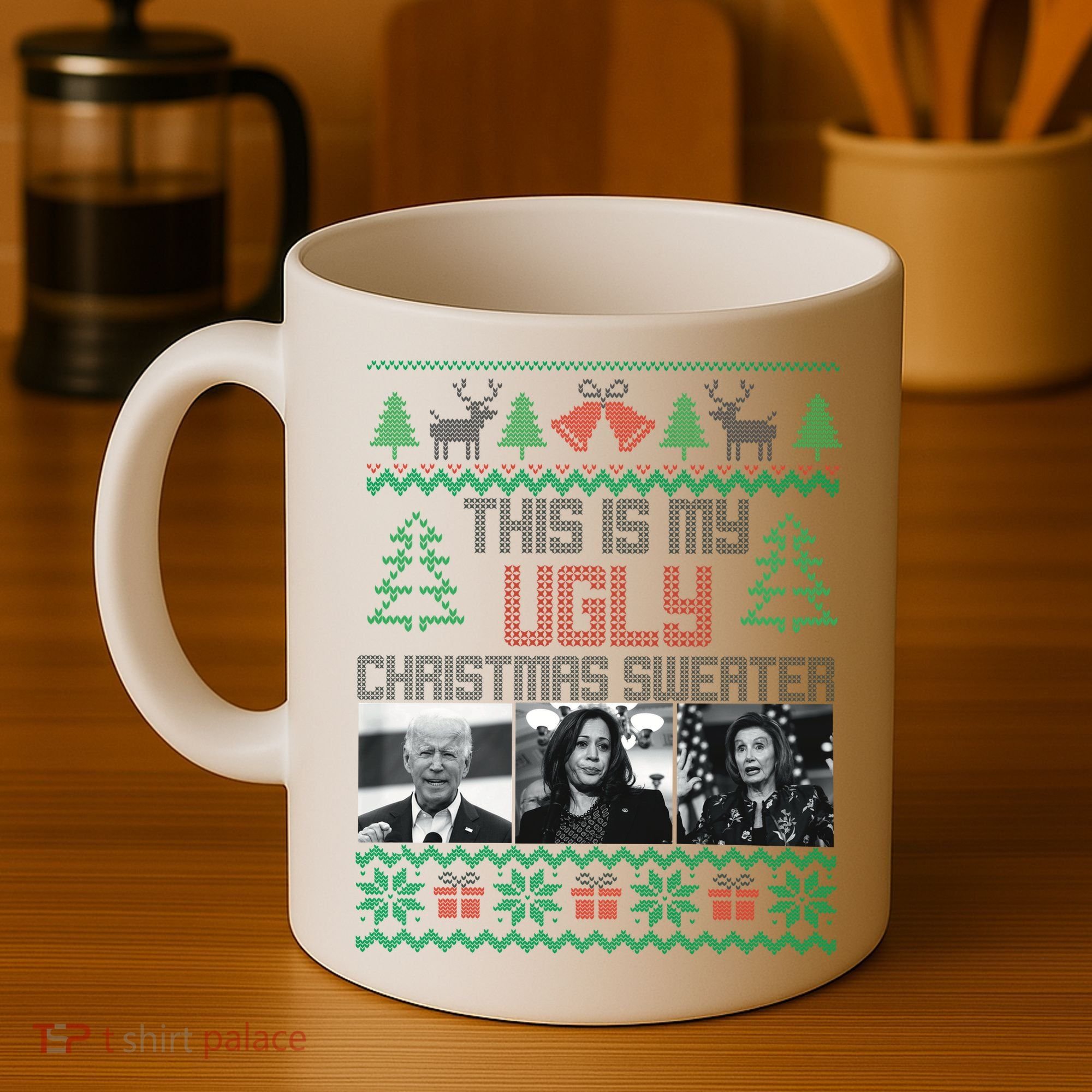 This Is My Ugly Christmas Sweater Funny Anti Biden FJB Coffee Mug