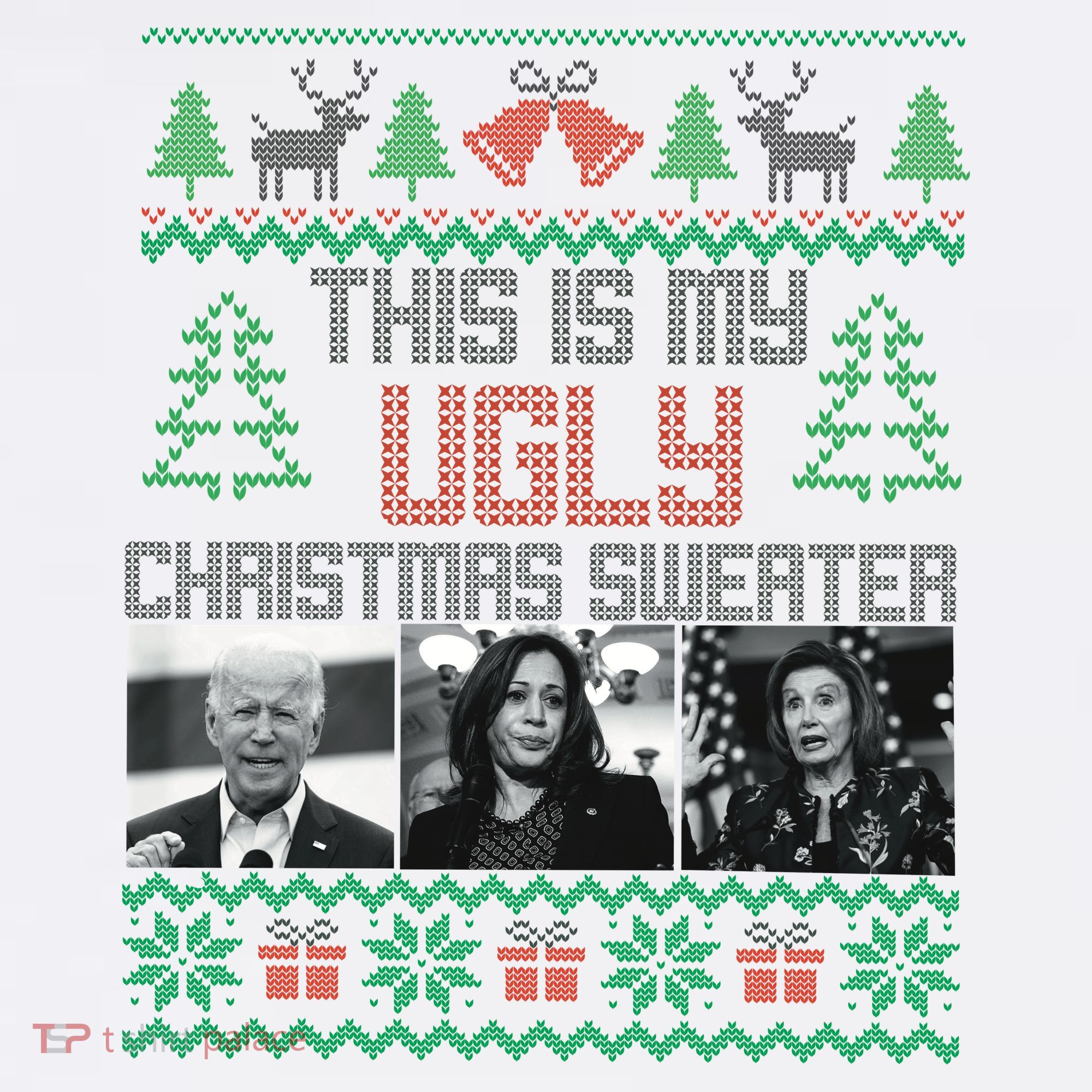 This Is My Ugly Christmas Sweater Funny Anti Biden FJB Polo