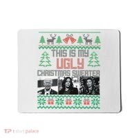 This Is My Ugly Christmas Sweater Funny Anti Biden FJB Mousepad thumb 0