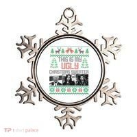 This Is My Ugly Christmas Sweater Funny Anti Biden FJB Ornament thumb 0