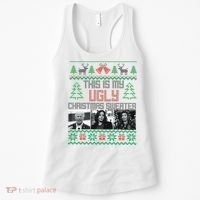This Is My Ugly Christmas Sweater Funny Anti Biden FJB Women's Tank Top thumb 0