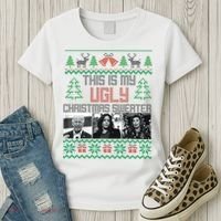 This Is My Ugly Christmas Sweater Funny Anti Biden FJB Women's T-Shirt thumb 3