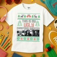 This Is My Ugly Christmas Sweater Funny Anti Biden FJB Kids T-Shirt thumb 3