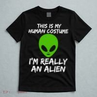 This Is My Human Costume I'm Really An Alien T-Shirt thumb 5