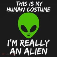 This Is My Human Costume I'm Really An Alien Kids Hoodie thumb 5