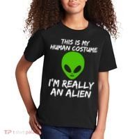 This Is My Human Costume I'm Really An Alien Kids T-Shirt thumb 2