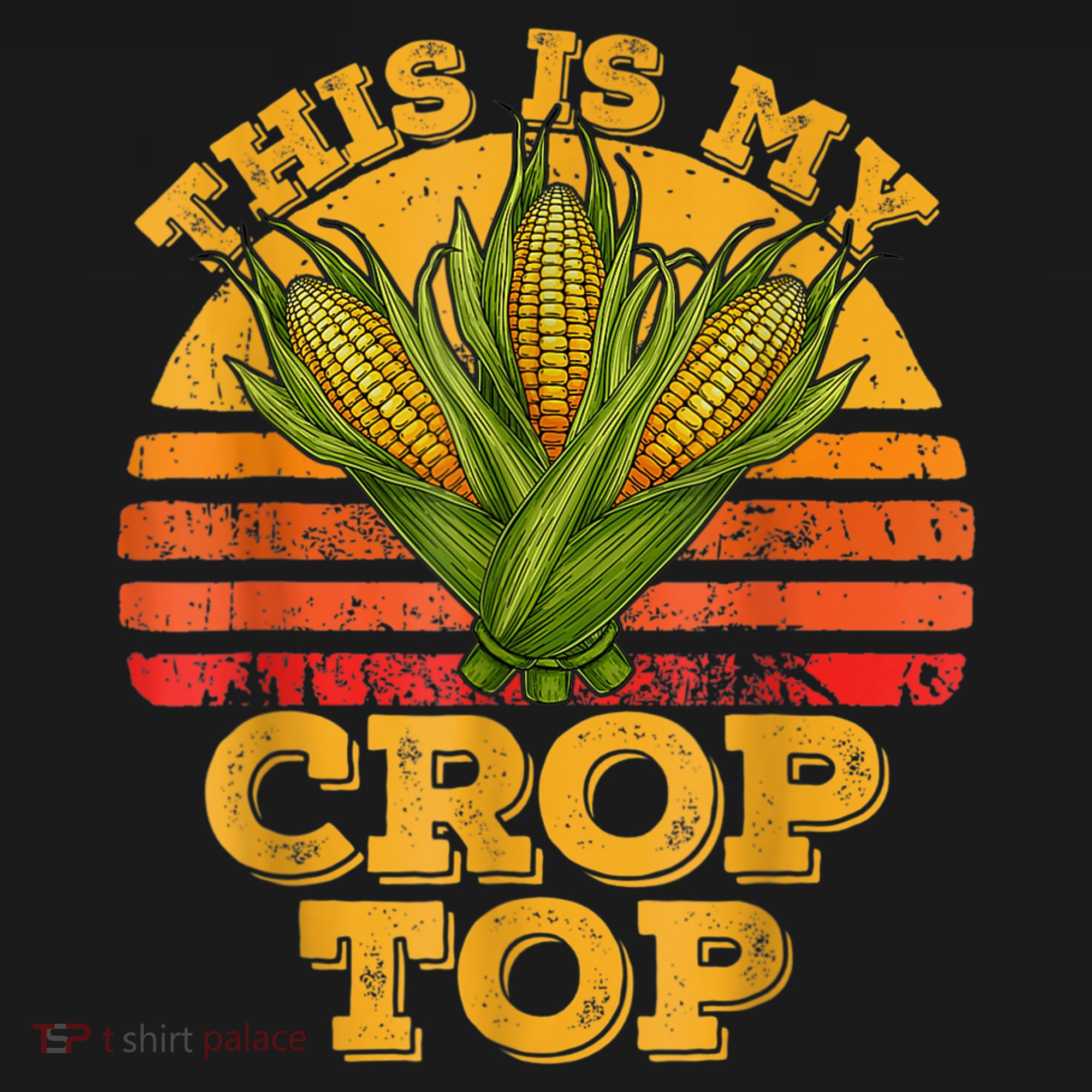 This Is My Crop Top Funny Farmer Farming Corn Lover Retro USA-Made Doggie Bandana