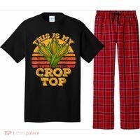 This Is My Crop Top Funny Farmer Farming Corn Lover Retro Pajama Set thumb 0